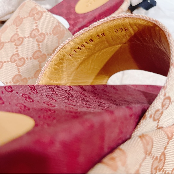 GUCCI Angelina GG logo platform slides - Picture 9 of 9